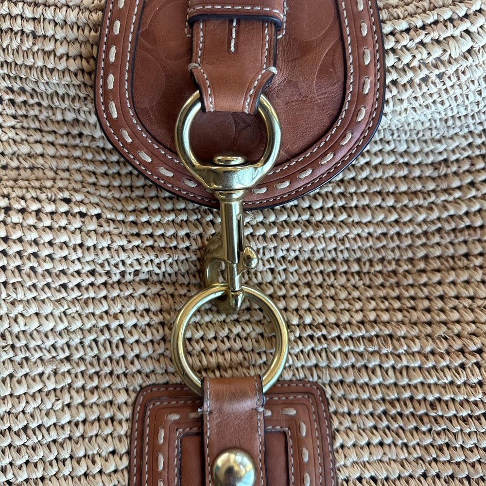 ✨🤩COACH “rare” Bleecker Millie XL Straw Hobo Bag✨ - Picture 4 of 13